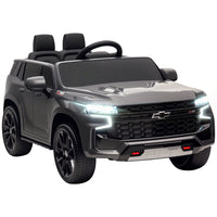 Aosom 12V Chevrolet Tahoe Kids Ride-On Car - Grey-2 motors for solid and straightforward driving on various terrains 