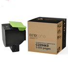 Ecotone Lexmark C2310K0 Remanufactured Toner - Standard Yield - Black-Colour: Black