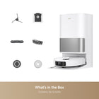 Mova P10 Pro Ultra Robot - White-Combat Messes with Smart Dirt Detection- The intelligent RGB camera, 5-channel color sensing, and innovative dirt detection system are combined to conquer tough messes on hard floors.The robotic vacuum will automatically rewash and mop when it detects that it has not been mopped.