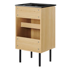 Modway Chaucer 18" Bathroom Vanity - Oak/Black-Assembly Required