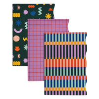 General Supply Goods + Co Graphic Notebook Set - 3 Pack-Set of three graphic notebooks in assorted designs