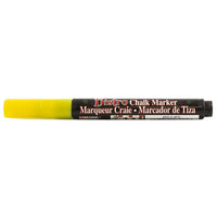 JAM Paper Marvy Uchida Liquid Chalk Markers Erasable Dustless - Fine Point - Yellow-These versatile Chalk Markers can be used on any non-porous surface such as: Whiteboards, Lightboards, Chalkboards, Windows, Windshields, and more!