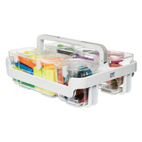 Deflecto Stackable Caddy Organizer with 3 Containers-Essential for bringing supplies with you, or organizing a small space.