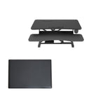 Rocelco 38" Electric Adjustable Desk with AC/USB and Anti-Fatigue Mat - Black-EDR has a large work surfrace of 37.4" x 15.75"