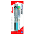 Pentel Energize Mechanical Pencil Starter Kit - 0.7mm - 2 Pack-Textured latex-free comfort grip will ensure all day writing comfort