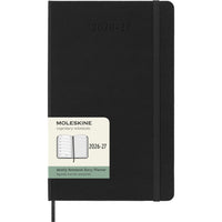 Moleskine Classic 18-Month 2026-2027 Weekly Planner - Hard Cover - 5" x 8.25" - Black - English-Weekly Planner Dated from July 2026 to December 2027
