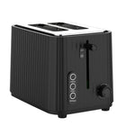 JS Gourmet Wave Collection 2-Slice Toaster - Black-2-slice capacity