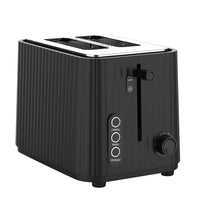 JS Gourmet Wave Collection 2-Slice Toaster - Black-2-slice capacity