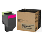 Ecotone Lexmark 74C1HM0 Remanufactured Toner - High Yield - Magenta-Colour: Magenta