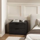 Manhattan Comfort Grace 28" Modern 2-Drawer Nightstand - Black-Two spacious drawers provide convenient storage for bedside essentials
