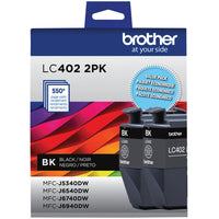 Brother Genuine LC402 INKvestment Tank  Ink Cartridge Set - Standard-Yield - Black-Yields up to 550 pages per standard-yield cartridge