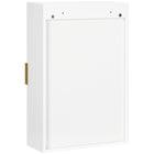 kleankin Bathroom Wall Cabinet with 3-tier Shelves - White-Colour: White
