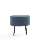 Manhattan Comfort Bailey 18.11" Mid-Century Modern Ottoman - Blue, Grey, Oatmeal, Sage Green with Black Legs - 4 Pack-Stylish Splayed Gold Stainless Steel Legs
