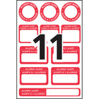 Avery 02380 Write-On Allergy Alert Labels - Assorted Sizes - Red Border - 44 Pack-Handwrite