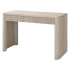 Hudson&Canal Palmera 47.5" Wide Rectangular Fluted Desk - Alder White-Clean with a soft, dry cloth and no harsh chemicals or abrasive cleaning materials
