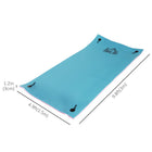 HOMCOM Floating Mat with Storage Straps - 10' x 5' - Blue/Pink-Mesh layer sandwiched in between foam layers for durability and strength
