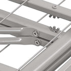 Modway Horizon Stainless Steel Queen Bed Frame - Grey-Weight Capacity To 1300 lb