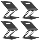 ShoppingAll Adjustable Laptop Stand - Black - 4 Pack-Made of premium aluminum alloy