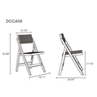 Manhattan Comfort Pullman 18.11" Industry Chic Dining Folding Chair - Black and Natural Cane - Set of 4-Frame Made of American Solid Ash Wood Featuring Natural Grain Textures