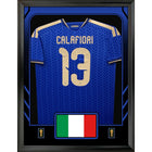 Frameworth Official FIFA World Cup 2026 Italy Riccardo Calafiori Framed Replica Jersey - 25.75" x 33.75"-Officially licensed FIFA World Cup 2026 framed replica jersey display featuring Riccardo Calafiori.