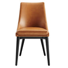 Modway Viscount Vegan Leather Dining Chair - Tan-Assembly Required