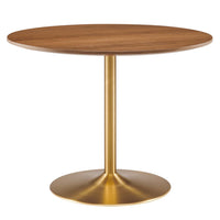 Modway Amuse 40" Dining Table - Gold Walnut-Modern Dining Table