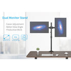 ShoppingAll SA-D290 Adjustable Dual Monitor Standing Mount Extra Tall 31.5" Pole for Two Displays up to 32" - Black-7