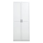 Manhattan Comfort Cornelia 29.61" Modern 4-Shelf Storage Closet - White-Modern Free Standing Wardrobe Closet with 4 Large Shelves for Bedroom and Storage Use