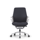 DecentLiving Standard Height-Back Office Chair - Black-Premium genuine leather office chair