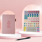 Wamaco Pineapple Planning Essestial Collection - Pink Undated Planner, Stickers, Pen-Professional – Our Planner Essentials Collection adds a beautiful touch to all its uses. The ball point pen writes smoothly and the stickers helps to draw attention to important days and commitments.