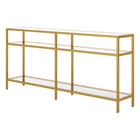 Hudson&Canal Sivil 64"W Console Table - Brass-Table has a weight capacity of 50 lbs