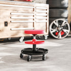 HOMCOM Rolling Mechanic Stool-Equipped with five 360° casters, offers smooth mobility
