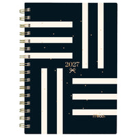 Mead 2027 Small Weekly/ Monthly Planner - 8-1/2" x 6" - Geo Stripe - Bilingual-12 months: January 2027 - December 2027