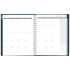 Cambridge 2027 Large Weekly/ Monthly Planner - 11-¼" H x 9" W - Teal Garden - Bilingual-This planner features a cover that can be customized for a personal touch, allowing you to add your own unique flair. To customize, simply insert your own cover page in the clear front sleeve