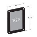 Azar Window-Hanging Vertical/Horizontal Side Loading Plastic Document Holder - Clear - 2 Pack (106692-BLK-2PK)-Orientation: Landscape or Portrait