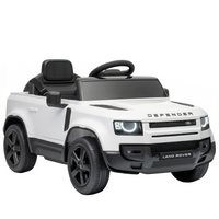 Qaba 12V Ride on Car Licensed Land Rover with Remote, Suspension - White-Land Rover licensed design delivers realistic driving appearance

