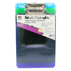 Charles Leonard Plastic Clipboard with Low Profile Clip - Letter Size - Assorted Translucent Neon Colours - 3 Pack-Low profile clip with rubber grips holds paper securely.