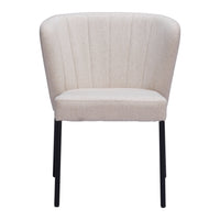 Zuo Aimee Dining Chair - Beige - Set of 2-Stackable for space saving storage