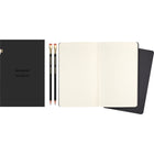 Moleskine x Blackwing Pencil & Ruled Notebook Writing Set-20.2 cm long including iconic square ferrule and eraser