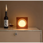 Moreover Luna Designer Table Lamp and Decorative Night Light - Brown-Artistic Luna design: Features a modern sculptural shape that serves as a decorative centerpiece even when turned off