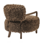 Modway Zinnia Faux Fur Accent Chair - Brown-Arrives Fully Assembled