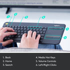 Logitech Wireless Touch-Keyboard K400 Plus - Black - English-10-meter (33-foot) wireless range