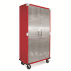 Seville Classics UltraHD Storage Cabinet - 36" L x 18" W x 72" H - Red-4 shelves total (3 height-adjustable)