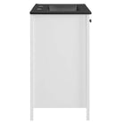 Modway Nantucket 24" Bathroom Vanity - White/Black-Non-Marking Foot Caps