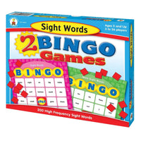 Carson Dellosa Education Sight Words Bingo Board Game-Two great games in one! Each side of the double-sided answer mat features a different skill