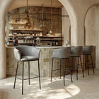 Zuo Garston Barstool - Grey-Dimensions: 19.7" L x 24.4" W x 38.4" H