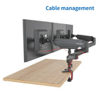 ShoppingAll Adjustable Triple Gas Spring Monitor Mount Desk Stand for 15"-32" Monitors - Black-This fully adjustable desk mount can be fixed by C-clamp or grommet installation on any working surface