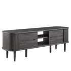 Modway Contour 55" TV Stand - Charcoal-Sliding Doors