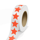 JAM Paper Standard Label Rolls - Sherrif Star - 2 3/4 x 2 3/4 - Neon Red - 125 Labels/Roll-Colour: Neon Red | Make your mail stand out with colourful shipping address labels.
