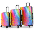 TUCCI Italy Vortice II Art 3-Piece Hardside Luggage Set-Complete Luggage Set - 20" carry-on, 24" medium, and 28" large suitcases for any trip duration